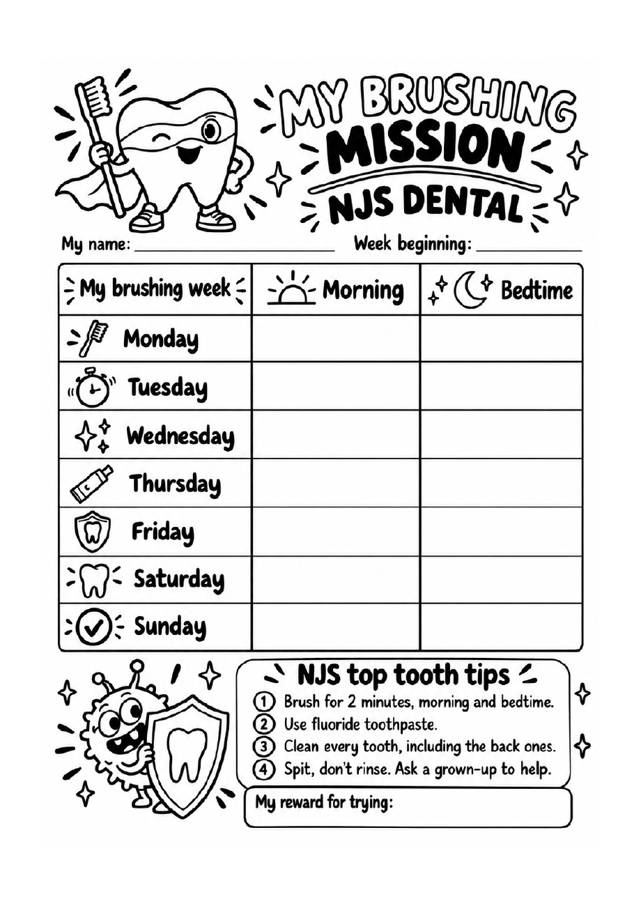 Full-page preview of My brushing mission