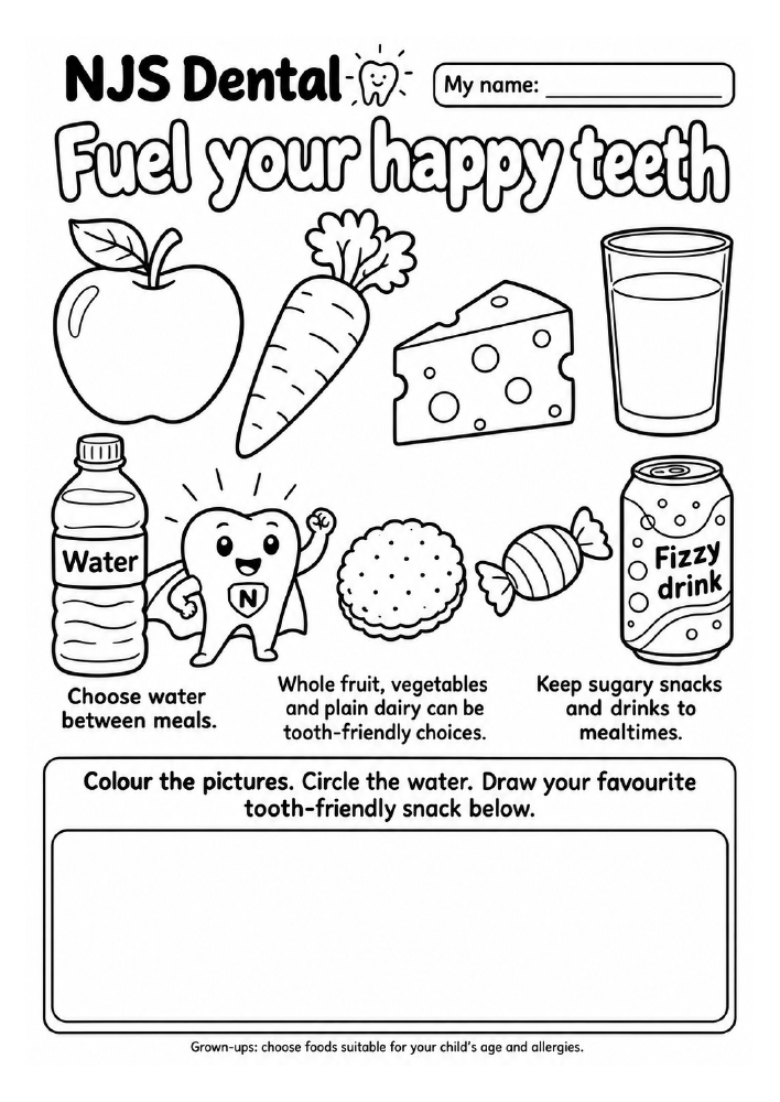 Full-page preview of Fuel your happy teeth